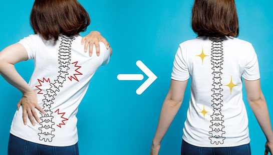 Woman with good posture after chiropractic treatment from Louisville chiropractor